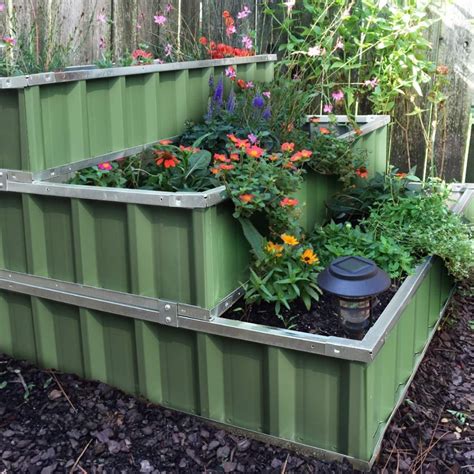 metal outdoor raised garden bed